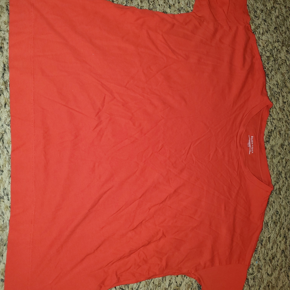 Eileen Fisher Red Crewneck Top